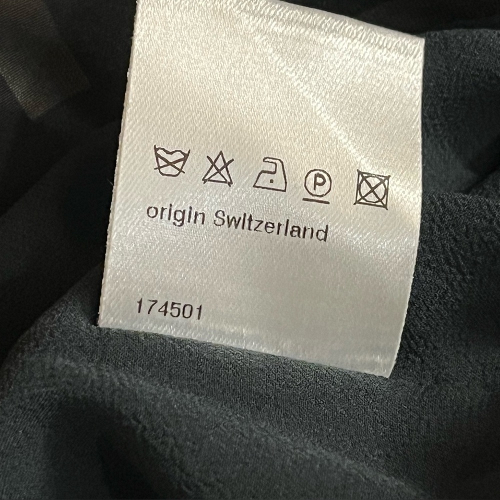 Akris Punto Women's Sleeveless Gray/Blk Graphic Geometrical Dress Size 14 Modern - Picture 10 of 10